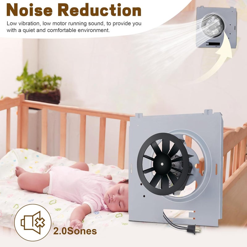 Techni Edge 763RL B 50CFM Fan, Nutone 763RL B, 763RLN B, 763RLL, 763RLN-R01 70CFM 769RL/769RF S0503B000 Fan Compatible. Pure Copper Motor - Image 3